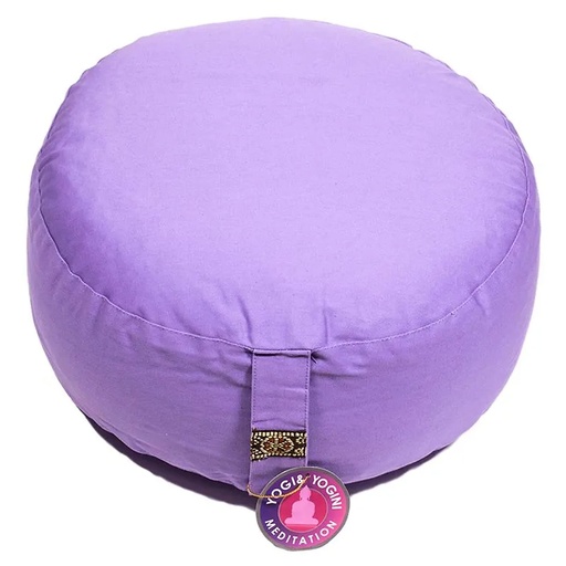 [8719172834932] Coussin de méditation violet clair coton BIO (OCS) | 33x17 cm; ±2300 g