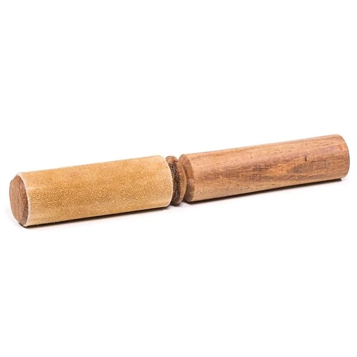 [8719172834956] Bâton bois bol chantant - peau de chamois camel | ±90g; ±19x3cm
