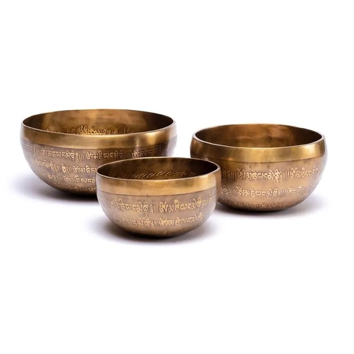 [8719172835670] Bol chant. Tibet gravé main | 2850-3100 g; 33x13 cm