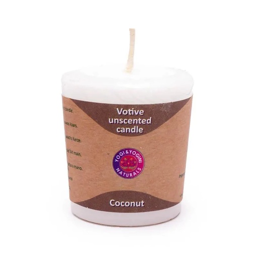 [8719172837124] Bougie Votive noix de coco blanche | 4.5x4 cm