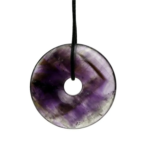 [8719172837551] Pendentif donut améthyste sans cordon | 4 cm