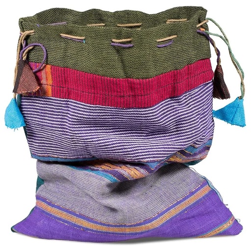 [8719172837810] Sac en coton vintage  couleurs mélangées | 18x22 cm