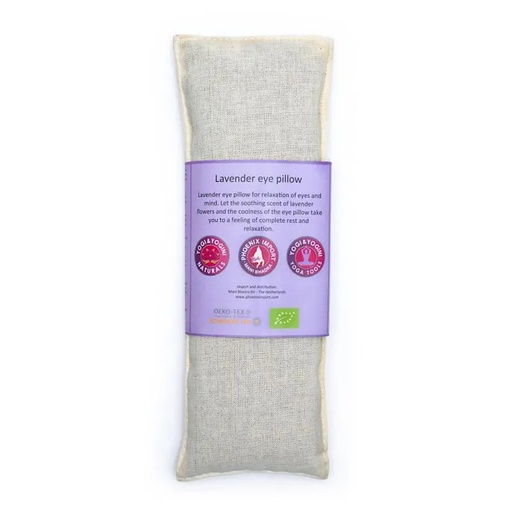 [8719172838336] Coussin pour les yeux Lavande Bio naturel | 140 g; 22x8 cm