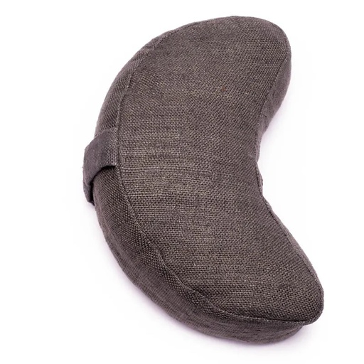 [8719172838428] Coussin de méditation Chanvre gris - demie lune | ±1008 g; 33x13 cm