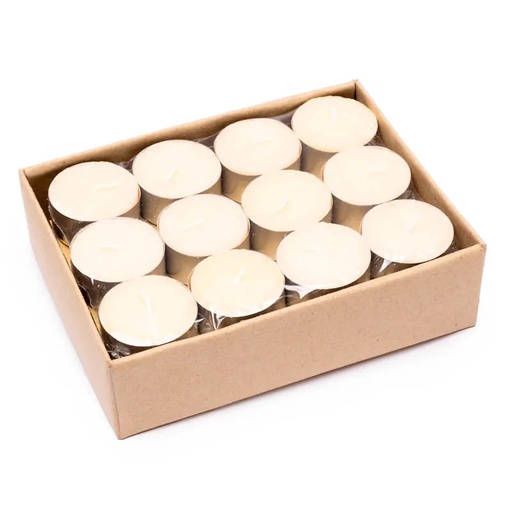[8719172838817] 24 Bougies chauffe plat de stéarine Jasmin | 4x2 cm