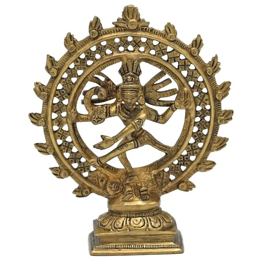 [8719172839470] Shiva Nataraj laiton double anneau couleur or |  436 g; 15 cm