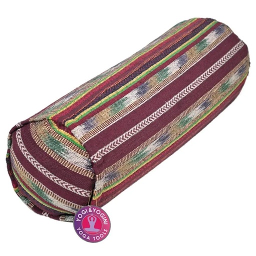 [8719172839869] Bolster de Yoga tribal cylindrique -- 60x16 cm