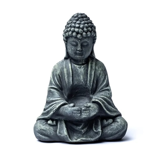 [8719497610242] Bouddha avec un verre - ciment | 1020 g; 20x14x28 cm
