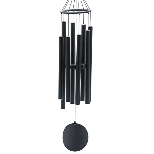 [8719497610358] Carillon à vent 'Pure sound' gamme musicale noire | 95 cm
