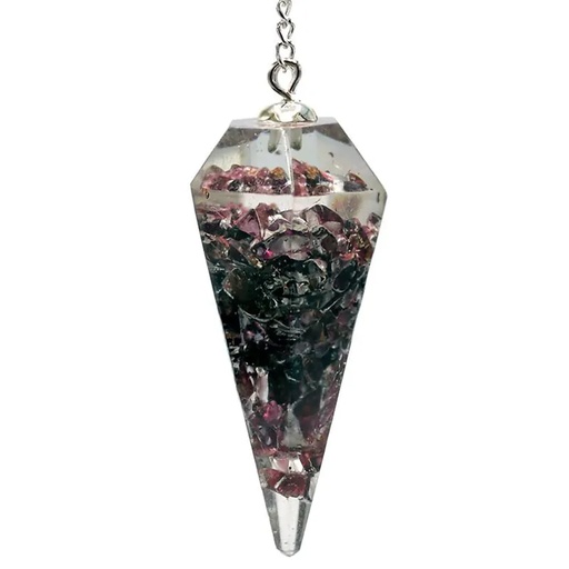 [8719497610655] Orgonite Pendule Grenat pointe à facette | 11 g; 4 cm