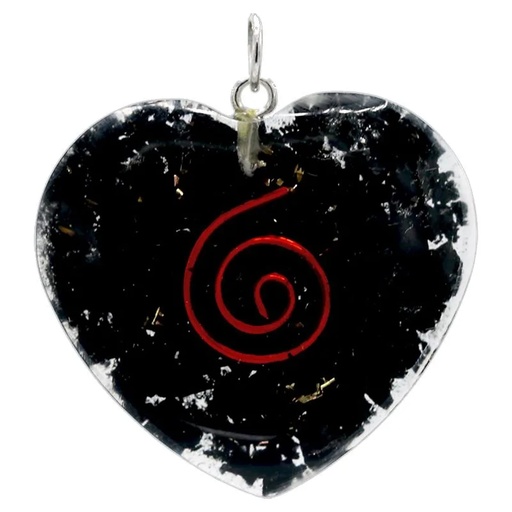 [8719497610778] Shungite pendentif en forme de coeur | 3.5 cm