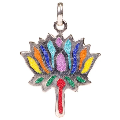 [8719497610815] Pendentif Chakra Lotus -- 3.5 cm