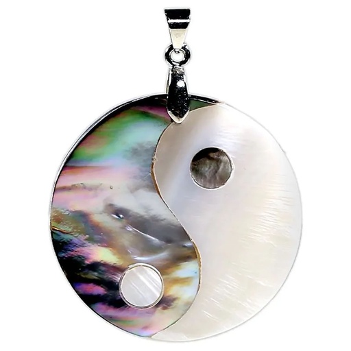 [8719497611638] Pendentif Yin et Yang en  Nacre | 3.5 cm