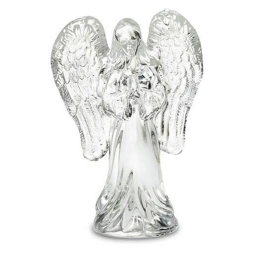 [8719497612932] Ange de verre avec les ailes givrées | 10.4x7x3 cm