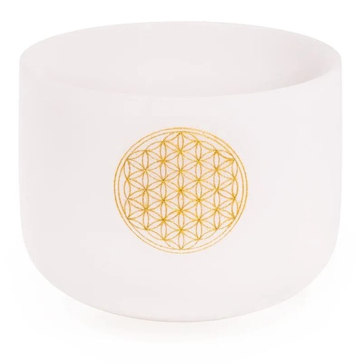 [8719497613090] Bol chantant cristal note FA Fleur de vie + housse