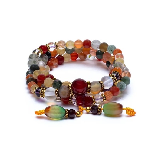 [8719497613496] Mala mix d'agate - élastique | 0.5 cm