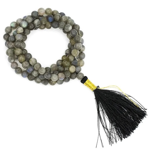 [8719497613922] Mala Labradorite Qualité AA 108 perles + sac de brocart | 0.6cm
