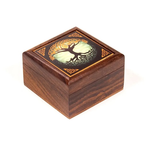 [8719497614257] Boîte à bijoux arbre de vie | 6.5x6.5x3.5 cm