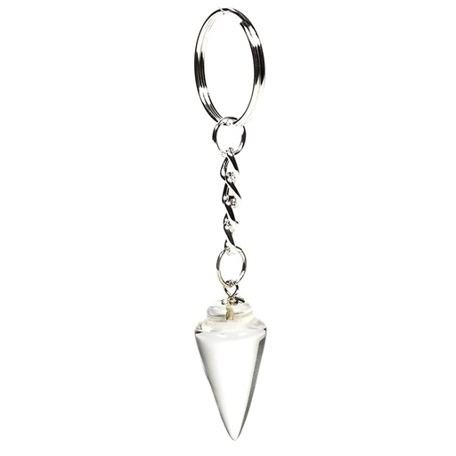 [8719497614554] Porte clefs avec pendule en Quartz de roche | 13g