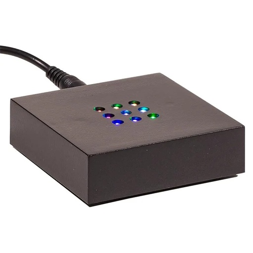 [8719497616091] Socle LED lumières colorées variées | 7x7x2 cm