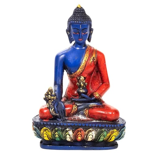 [8719497616282] Bouddha Médecine peint  | 316 g; 9x6x14 cm