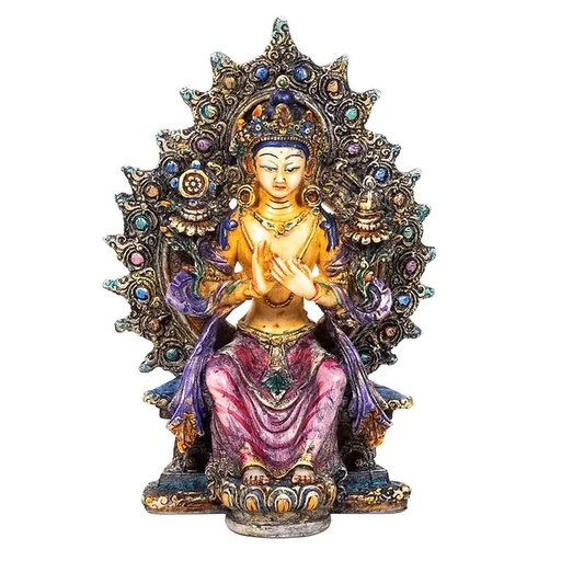 [8719497616299] Bouddha Maitreya peint | 400 g; 10x7x15 cm