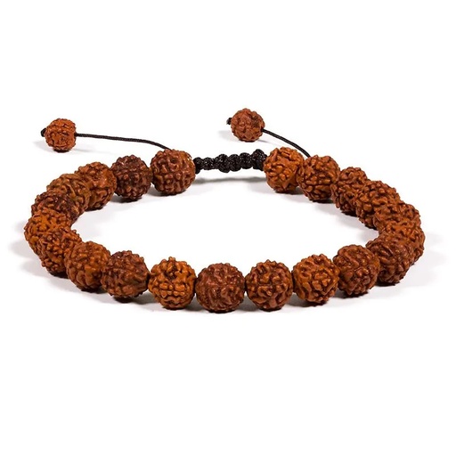 [8719497616930] Malra Rudraksha 21 perles réglable | 0.8 cm