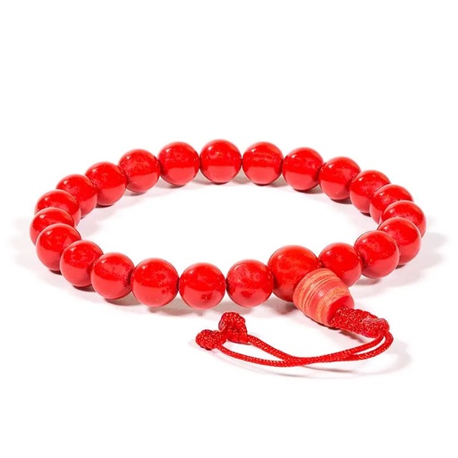 [8719497616961] Mala/bracelet en corail 21 perles ajustable | 0.8 cm