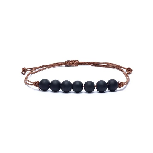 [8719497617142] Bracelet Obsidienne ajustable | 0.6 cm