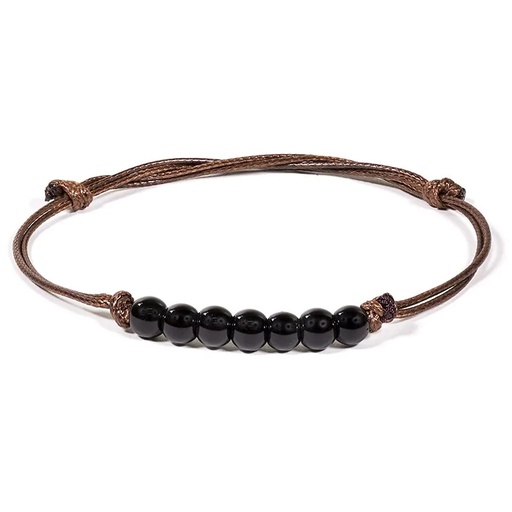 [8719497617159] Bracelet tourmaline ajustable | 0.6 cm