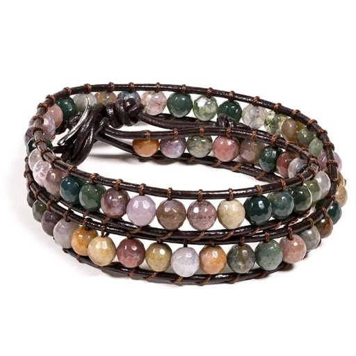 [8719497617203] Bracelet en agate facettée -- 0.6 cm