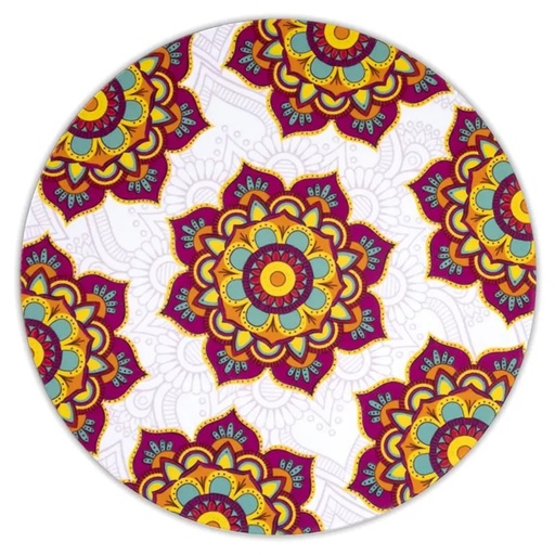 [8719497617432] Dessous de verre Mandala rond rouge lot de 6