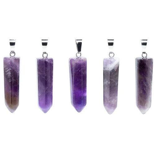 [8719497618248] Pendentif améthyste à facettes