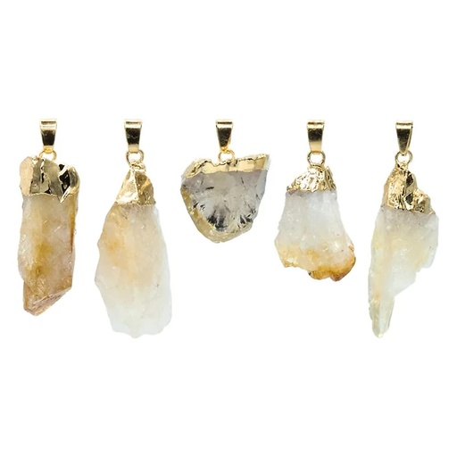 [8719497618279] Pendentif citrine brute (quartz fumé) | ±2cm