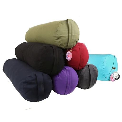 [8720088290033] Coussins cylindriques de Yoga SET 7 couleurs coton BIO (OCS) | 60x16cm; ±2300 g