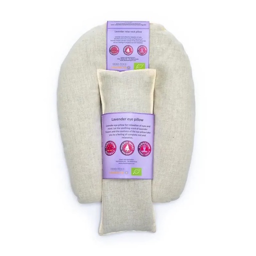 [8720088290453] Coussins  yeux & cou Lavande Bio Naturel | | ±25x20x3cm; ±580g
