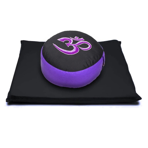 [8720088290606] SET Méditation OM violet et noir | 65x65x5 cm
