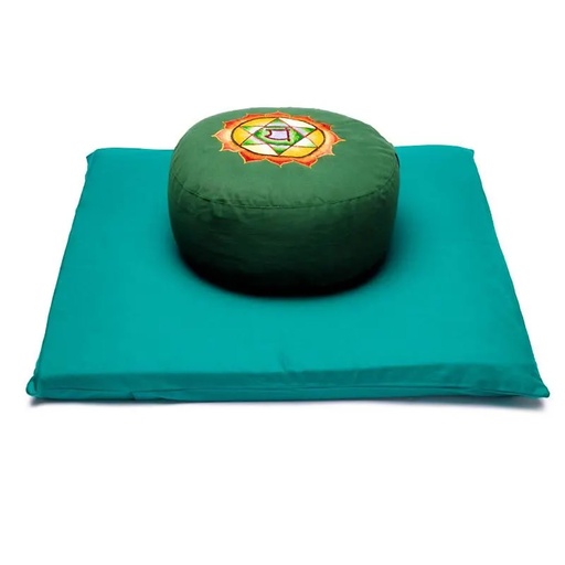 [8720088290750] SET de méditation 4è Chakra vert | 65x65x5 cm
