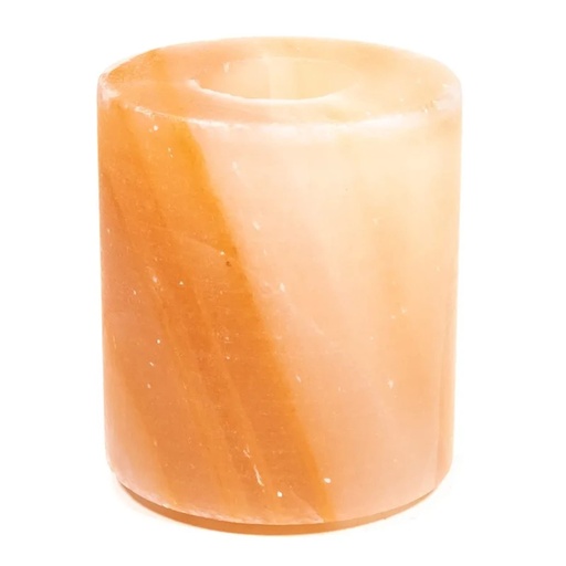 [8720088291399] Bougeoir en cristal de sel cylindre -- 1250g