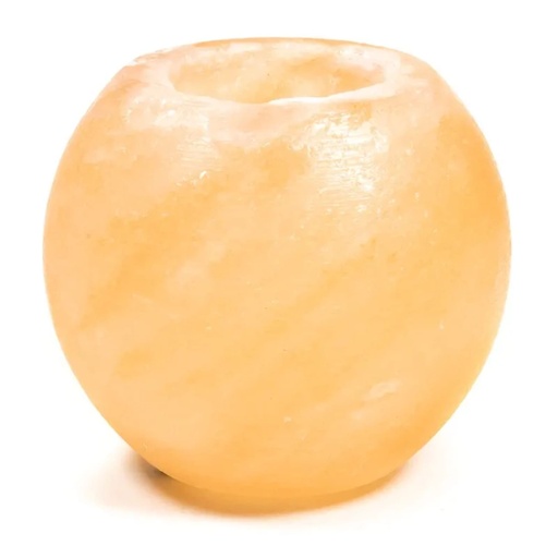 [8720088291405] Bougeoir en cristal de sel sphère -- 650g