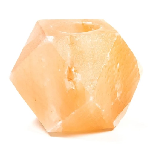 [8720088291412] Bougeoir en cristal de sel diamant -- 1200g