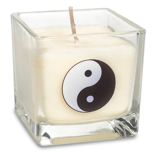 [8720088292815] Bougie parfumée à la cire de colza Yin Yang  | ±260g; 6x6x6 cm