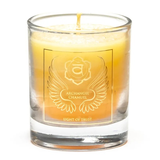[8720088293225] Bougie votive parfumée Archange Chamuel chakra 2 | 4.5x4 cm