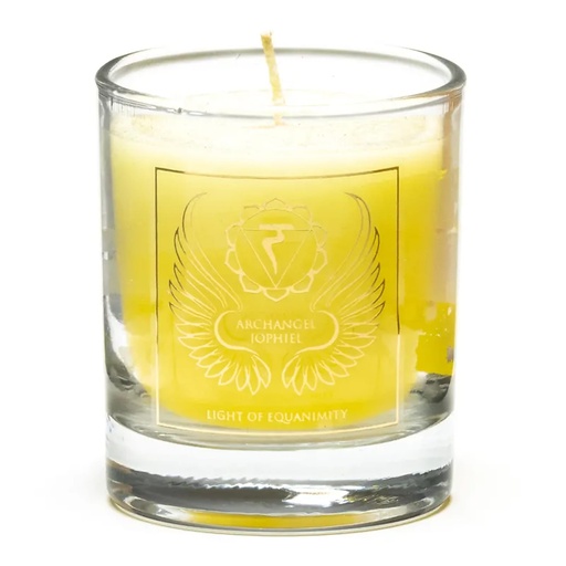 [8720088293232] Bougie votive parfumée Archange Jophiel chakra 3 | 4.5x4 cm