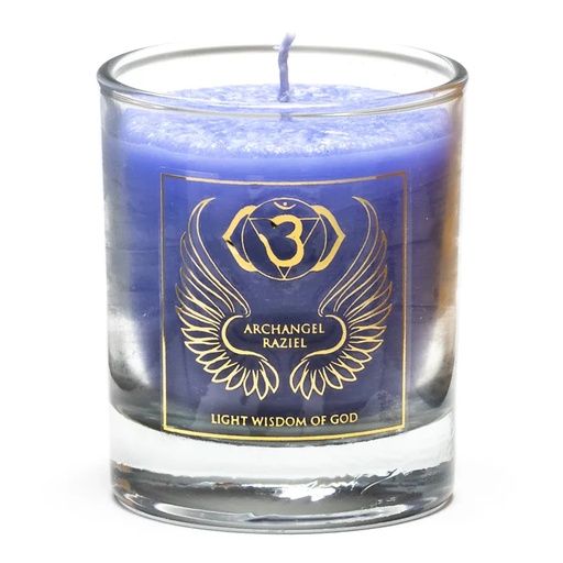 [8720088293263] Bougie votive parfumée Archange Raziel chakra 6 | 4.5x4 cm