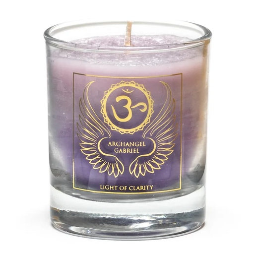 [8720088293270] Bougie votive parfumée Archange Gabriel chakra 7 | 4.5x4 cm