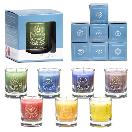 [8720088293294] Lot de 7 bougies votives Archange parfumées | 774g