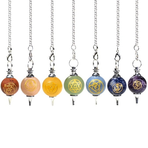 [8720088293300] Set: 7 pendules Chakra | 16g