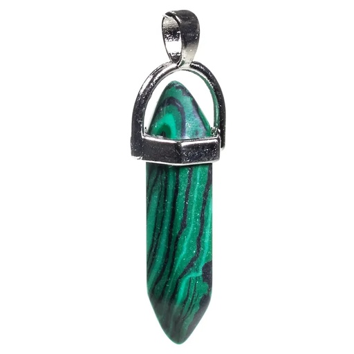 [8720088293348] Pendentif aspect malachite synthétique | 4cm