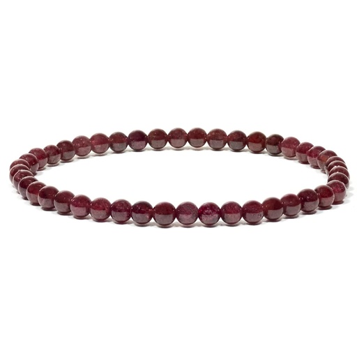 [8720088294390] Bracelet élastique en Grenat | 0.4 cm